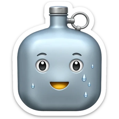 Camp Essentials, canteen,negative:character. sticker