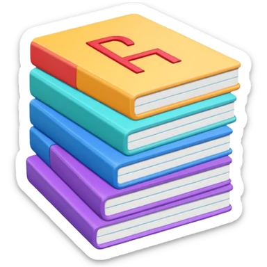 a stack of alphabet flashcards sticker