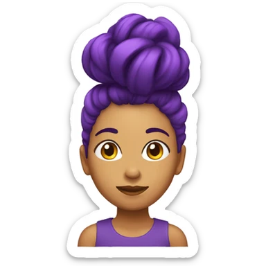 Chica con el pelo morado sticker