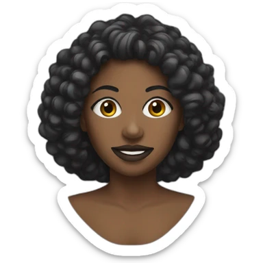 black woman mask sticker