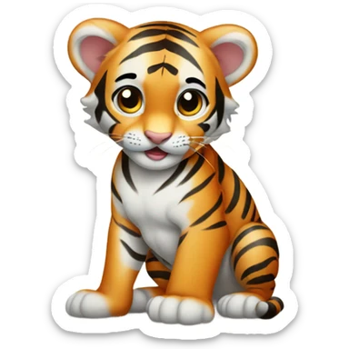 Baby tiger sticker