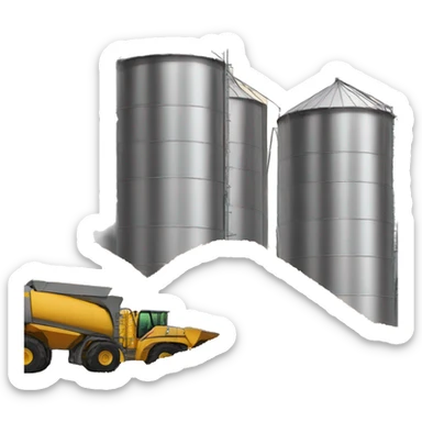 Unit with racks to load bulk corn heading to a grain silo  sticker