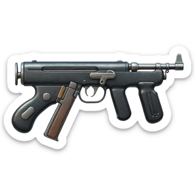 Tommy gun sticker