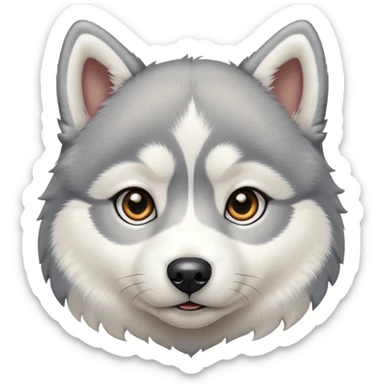 a husky puppy sticker