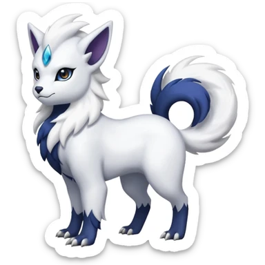 Delcatty-Absol-Sprigatito-fusion, full body sticker