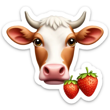 Strawberry Cow  sticker