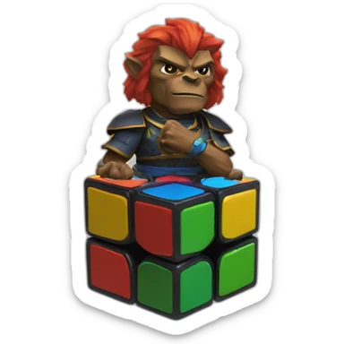 Ganondorf solve a rubik's cube sticker