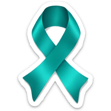 Teal ribbon sticker