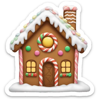 Cute gingerbread house sticker