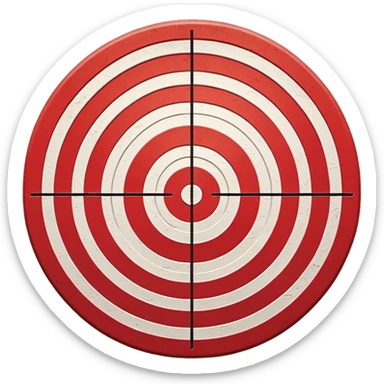Red-white bullseye target board sticker