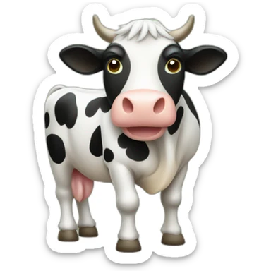 vache avec des tâches vertes sur tout le corps sticker