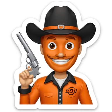 Oklahoma state pistol pete sticker