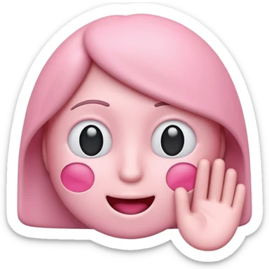 me haces un emoji de alerta en rosa tipo 3d ? te paso el código de color FDD2EF sticker