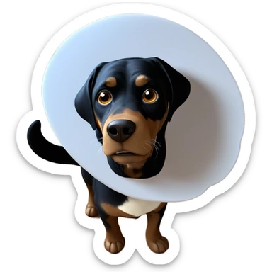 curious animal in quiet space sticker