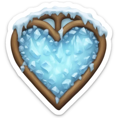 hearth made of ice sticker