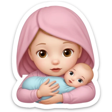 little newborn baby girl sticker