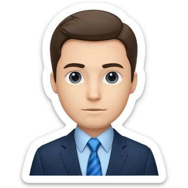 guy with suit and blue tie sticker