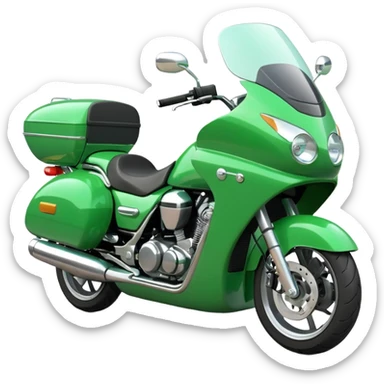 green delivery motorcicle sticker