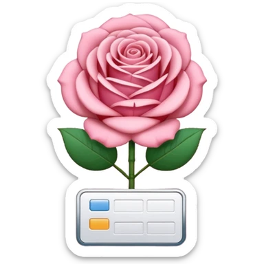 online booking icon (rose color) sticker