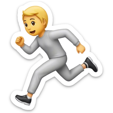 Make a emoji of a their running away sticker
