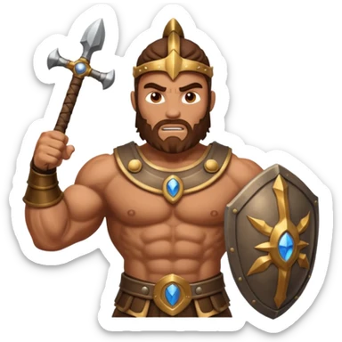 goliath giant from the bible ready for battle sticker