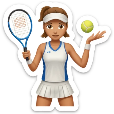 female tennis player sticker