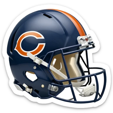 Washington commanders, football helmet facing Chicago Bears football helmet sticker