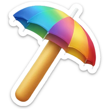 Make An emoji Of a raimbow popsicle umbrella sticker