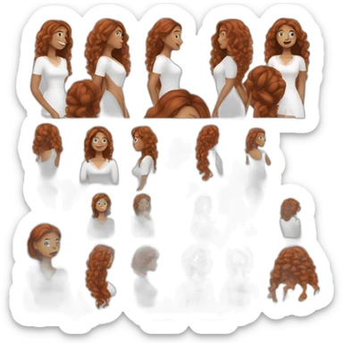 Femme métisse (noir et blanche) qui embrasse une femme blanche et rousse  sticker