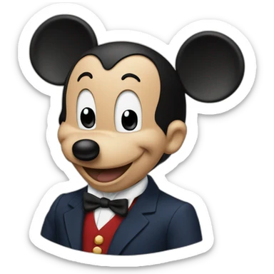 french president as mickey mouse sticker