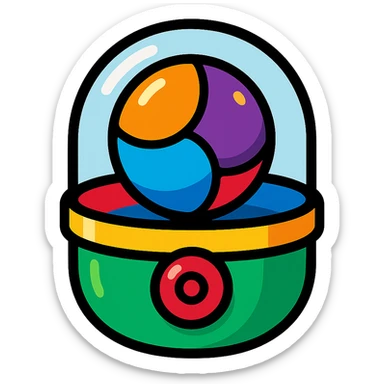 colorful playful gacha capsule toy sticker