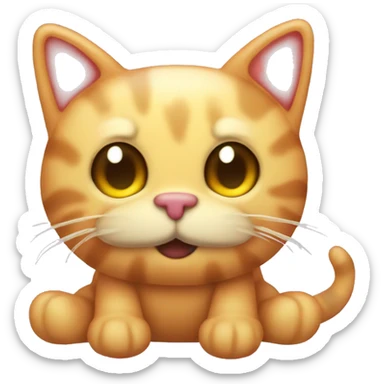 jelly cat, cat, stuffed animal  sticker