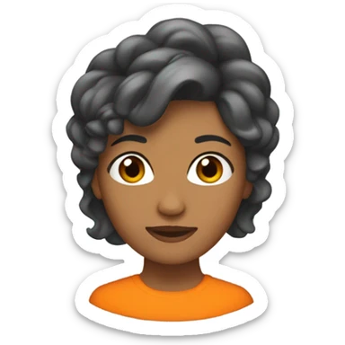 Mujer peli naranja  sticker