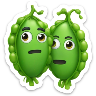 Two best friend peas  sticker