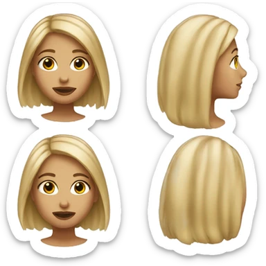 Girl dirty blonde hair  sticker