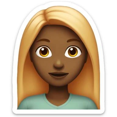 Girl with half blonde, half red hair sticker