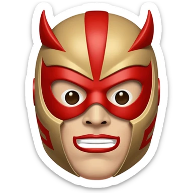 with a Luchador mask on sticker