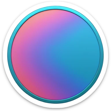 
coin color in in gradient of turquoise, blue, pink, purple, and coral metal
Rotate coin 125 degree   sticker