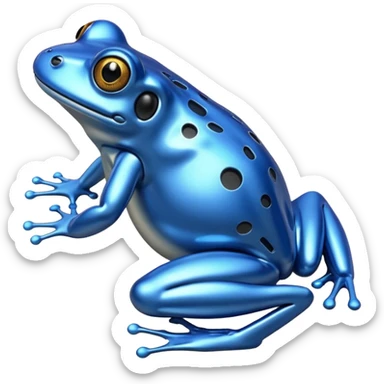 bionic blue frog sticker