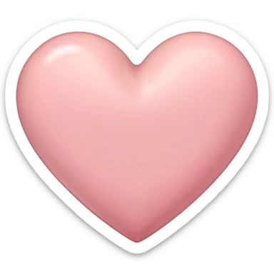 pastel brownish pink heart sticker