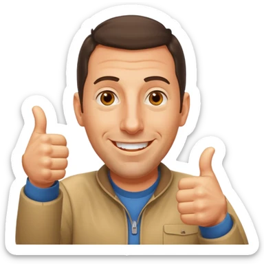 Adam Sandler, giving two thumbs up sticker