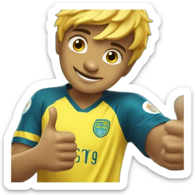 Hyderabad Fc Football Club Supporter thumbs up indian boy sticker
