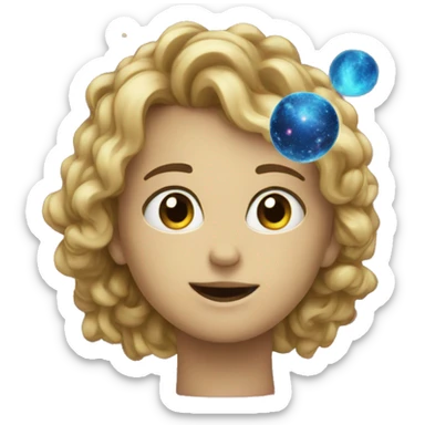  universe in my brain sticker