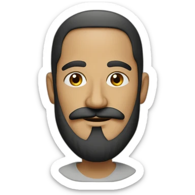 El bey Tunisia with beard, moustache and red tissu around the head sticker