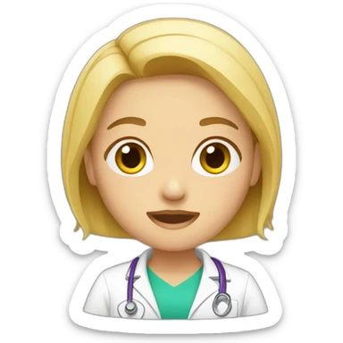 Enfermera rubia sticker