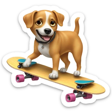 Dog on a skateboard sticker