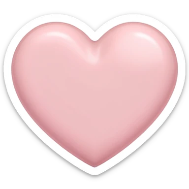 Powder pink heart sticker