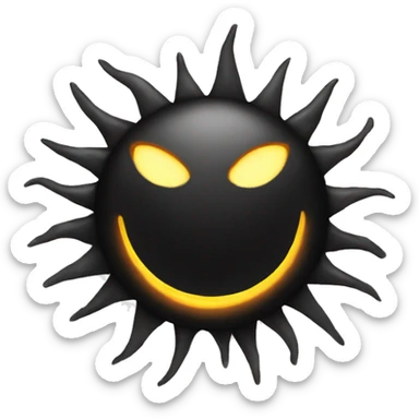 black sun sticker