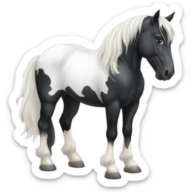 A Friesian horse sticker
