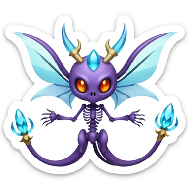 Skeletal Splashy Glacial Spectrobes-Lunala-Pokémon (Full body) sticker